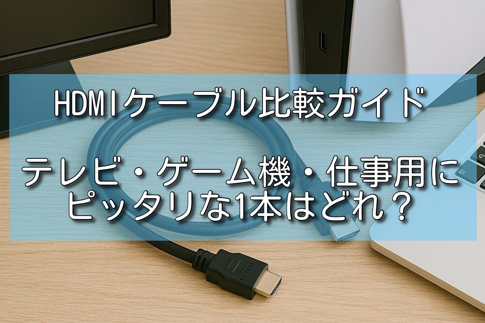 HDMIケーブル比較ガイド｜テレビ・ゲーム機・仕事用にピッタリな1本はどれ？