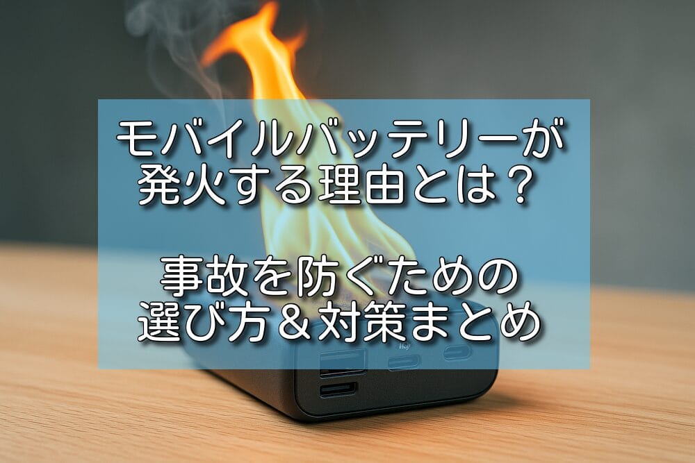 モバイルバッテリーが発火する理由とは？事故を防ぐための選び方＆対策まとめ